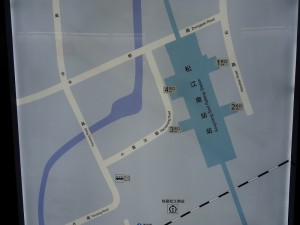 松江南站駅周辺図（出入り口）