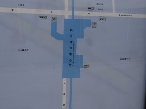 松江体育中心駅周辺図（出入り口）