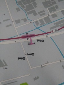 華夏西路駅周辺図（出入り口）