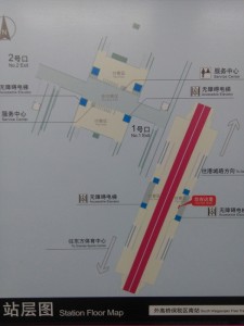外高橋保税区南駅構内図