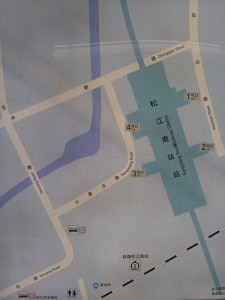 松江南站駅周辺図（出入り口）