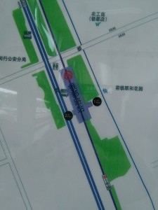 銀都路駅周辺図（出入り口）