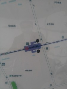 金平路駅周辺図（出入り口）