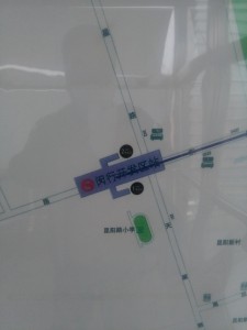 閔行開発区駅周辺図（出入り口）