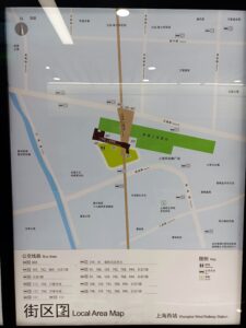 上海西站駅周辺図（出入口）